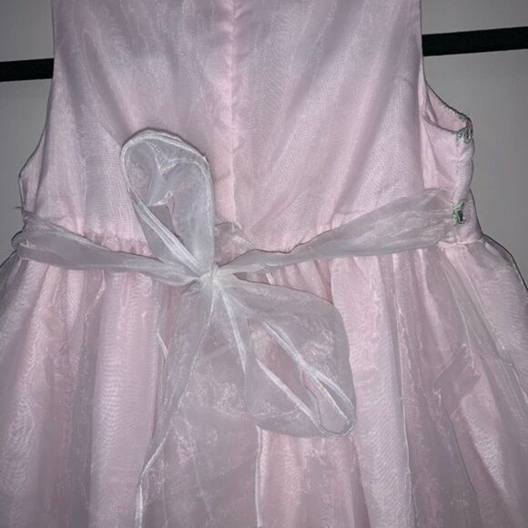 Cute Bonnie Jean Pink Floral Embroidered Dress 6X - Picture 7 of 7